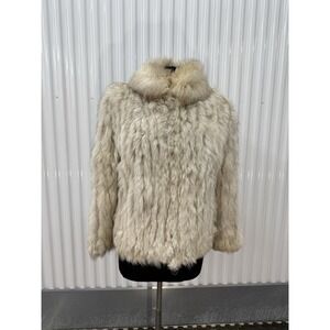 Blue Fox Strip Jacket- Size M (Vintage Furs)